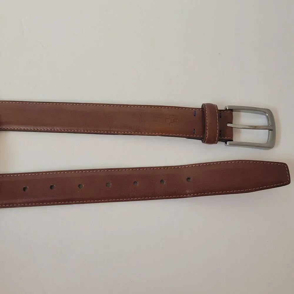 Vince Camuto Leather Brown Classic Size 32 Mens Belt